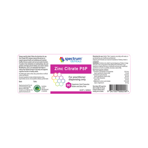 Spectrumceuticals Zinc Citrate 10% off RRP at HealthMasters Spectrumceuticals Label