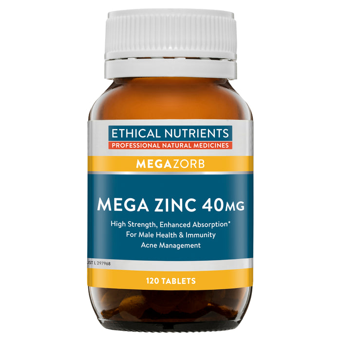 Ethical Nutrients MEGAZORB Mega Zinc 40mg 120 Tabs
