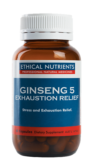 Ethical Nutrients Ginseng 5 Exhaustion Relief 60 Caps|HealthMasters