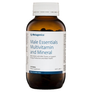 Metagenics Male Essentials Multivitamin and Mineral 120 Tabs 10% off RRP at HealthMasters Metagenics