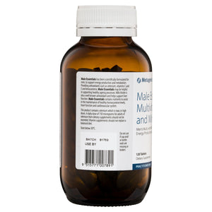Metagenics Male Essentials Multivitamin and Mineral 120 Tabs 10% off RRP at HealthMasters Metagenics Information