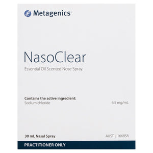 Metagenics NasoClear Nasal Spray 30mL 10% off RRP | HealthMasters Metagenics Front