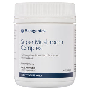 Metagenics Super Mushroom Complex Pine Lime 100g 10% off RRP | HealthMasters Metagenics