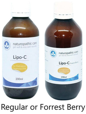 Naturopathic Care Lipo-C Regular or Forrest Berry 200ml 10% off RRP at HealthMasters Naturopathic Care