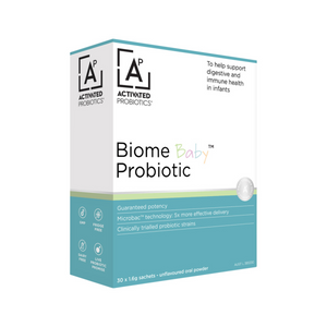 Activated Probiotics Biome Baby Probiotic Sachets 30 Pack 10% off RRP at HealthMasters Activated Probiotics