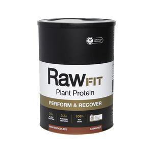 Amazonia RawFIT Plant Protein Organic Perform & Recover Rich Chocolate 1.25kg 10% off RRP at HealthMasters Amazonia