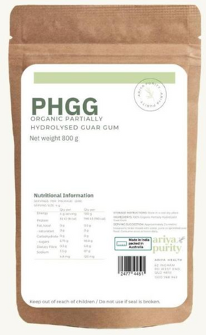Ariya PHGG Purity Partially Hydrolyzed Guar Gum 400g 10% off RRP HealthMasters Ariya Purity