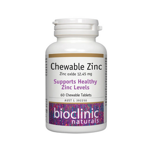 Bioclinic Naturals Chewable Zinc 60 Tablets 10% off RRP HealthMasters Bioclinic Naturals