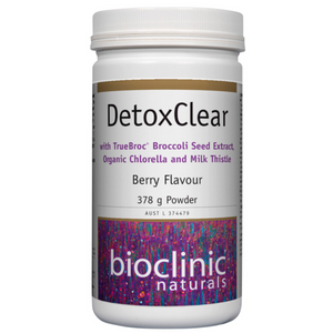 Bioclinic Naturals DetoxClear Berry 378g Powder 10% off RRP at HealthMasters Bioclinic Naturals