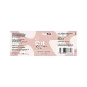 GutAid Gut Relieve 90caps 15% off RRP at HealthMasters GutAid Label