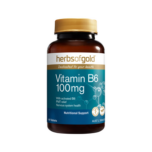 Herbs of Gold Vitamin B6 100mg 60 Tablets 16% off RRP at HealthMasters Herbs of Gold