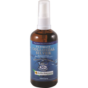 Medicines From Nature Ultimate Colloidal Silver 50ppm 100ml Spray 15% off RRP at HealthMasters Medicines From Nature