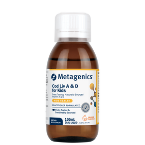 Metagenics Cod Liv A & D For Kids 100ml 10% off RRP at HealthMasters Metagenics