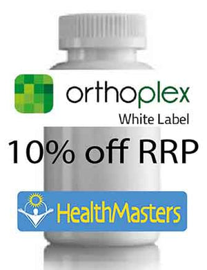  10% off RRP at HealthMasters Orthoplex White Logo