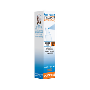Schuessler Tissue Salts Comb 12 General Tonic 30ml Spray 10% off RRP at HealthMasters Schuessler Tissue Salts