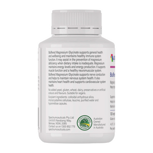 Spectrumceuticals Buffered Magnesium Glycinate 120caps 10% off RRP at HealthMasters Spectrumceuticals Information