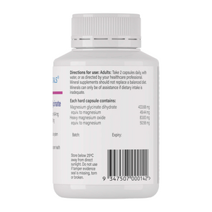 Spectrumceuticals Buffered Magnesium Glycinate 120caps 10% off RRP at HealthMasters Spectrumceuticals Ingredients