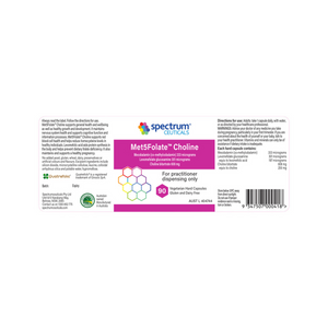 Spectrumceuticals Met5Folate Choline 10% off RRP at HealthMasters Spectrumceuticals Label