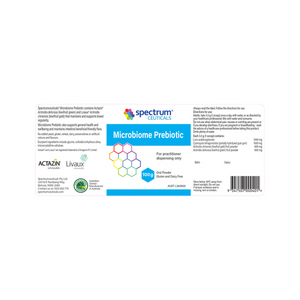 Spectrumceuticals Microbiome Prebiotic 10% off RRP at HealthMasters Spectrumceuticals Label