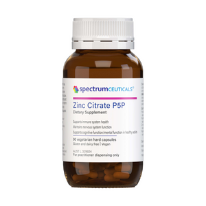 Spectrumceuticals Zinc Citrate P5P 90Caps 10% off RRP at HealthMasters Spectrumceuticals