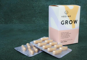 VeeForMe Grow 60caps showing capsules (Vee For Me) 10% off RRP at HealthMasters VeeForMe