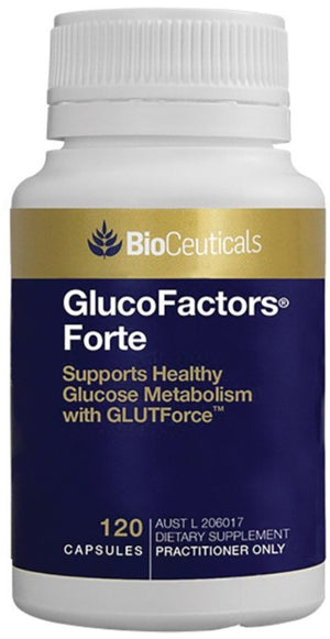 BioCeuticals GlucoFactors Forte 120 caps 10% off RRP at HealthMasters BioCeuticals