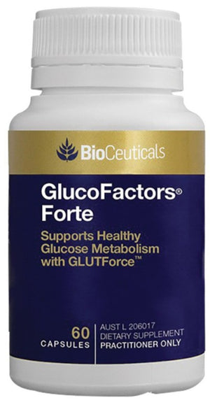 BioCeuticals GlucoFactors Forte 60 caps 10% off RRP at HealthMasters BioCeuticals