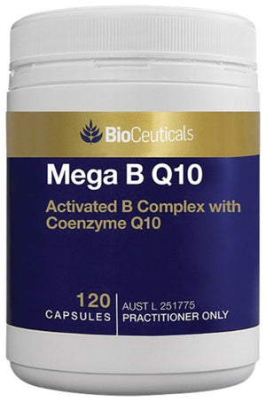 BioCeuticals Mega B Q10 120 soft caps 10% off RRP at HealthMasters BioCeuticals