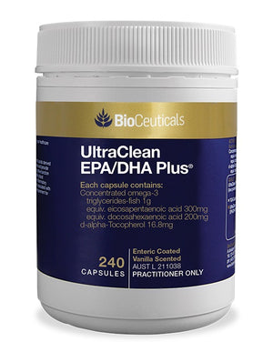 BioCeuticals UltraClean EPA-DHA Plus 240 soft caps 10% off RRP at  HealthMasters BioCeuticals