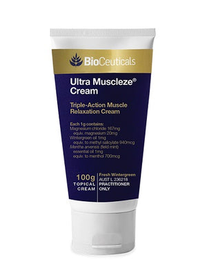 BioCeuticals Ultra Muscleze Cream 100g tube 10% off RRP | HealthMasters