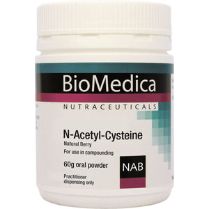 BioMedica N-Acetyl-Cysteine (NAC) Berry 60g 10% off RRP | HealthMasters BioMedica