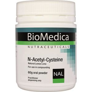 BioMedica N-Acetyl-Cysteine (NAC) Lemon Lime 60g 10% off RRP | HealthMasters BioMedica