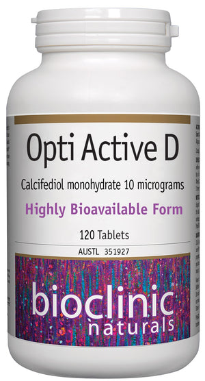 Bioclinic Naturals Opti Active D 120tabs 10% off RRP at HealthMasters Bioclinic Naturals