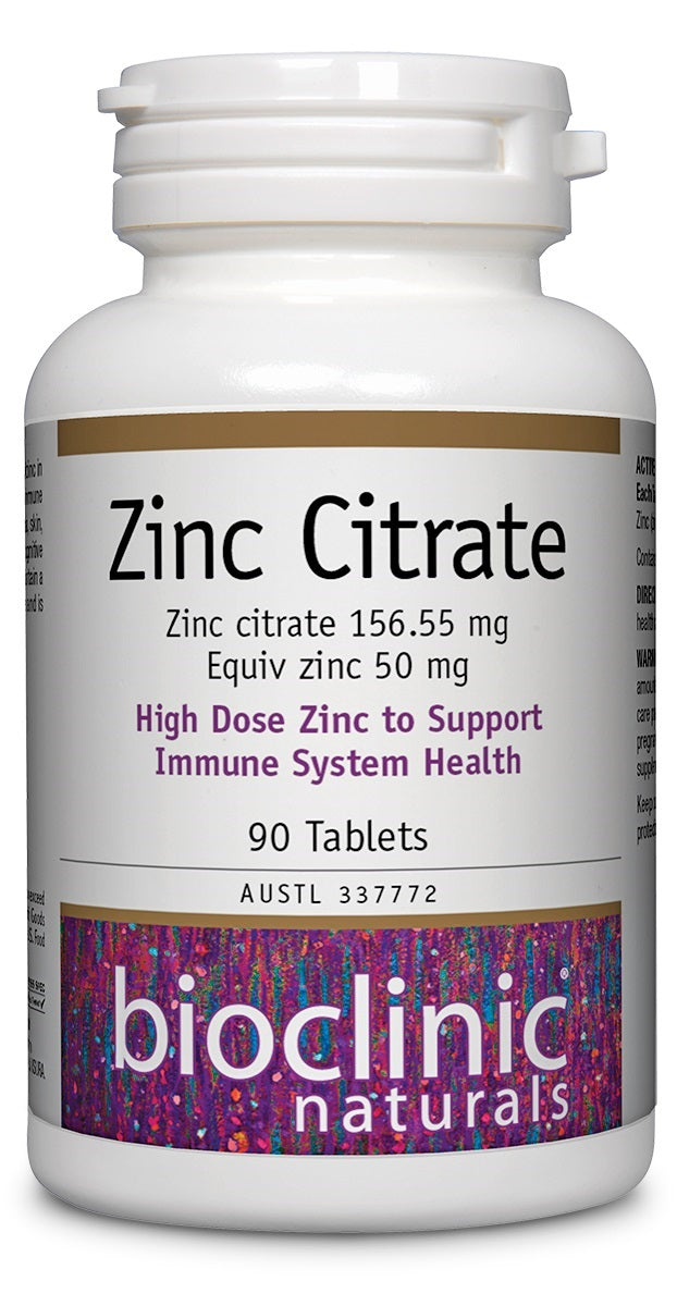 Bioclinic Naturals Zinc Citrate 90tabs