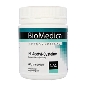 BioMedica N-Acetyl-Cysteine (NAC) 60g 10% off RRP | HealthMasters