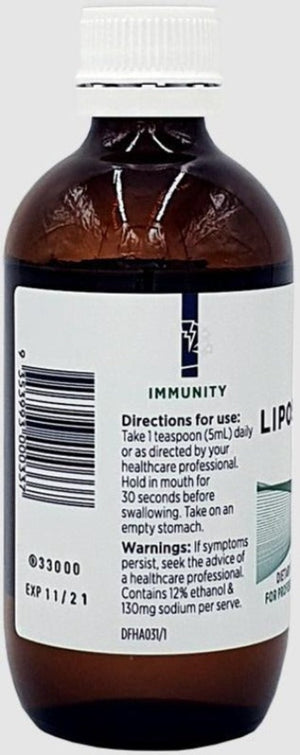 Designs For Health Liposomal Vitamin C 175ml Side 2 10% off RRP at HealthMasters Design For Health Directions