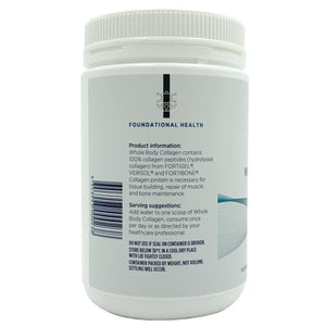 Designs For Health Whole Body Collagen 375gm side 1 10% off RRP at HealthMasters Designs for Health