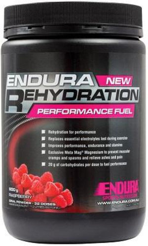 Endura Rehydration Performance Fuel Raspberry 800g | HealthMasters Endura