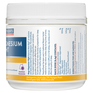 Ethical Nutrients Mega Magnesium Night 126g 10% off RRP at HealthMasters Ethical Nutrients Ingredients