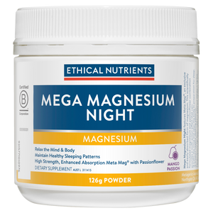 Ethical Nutrients Mega Magnesium Night 126g 10% off RRP at HealthMasters Ethical Nutrients