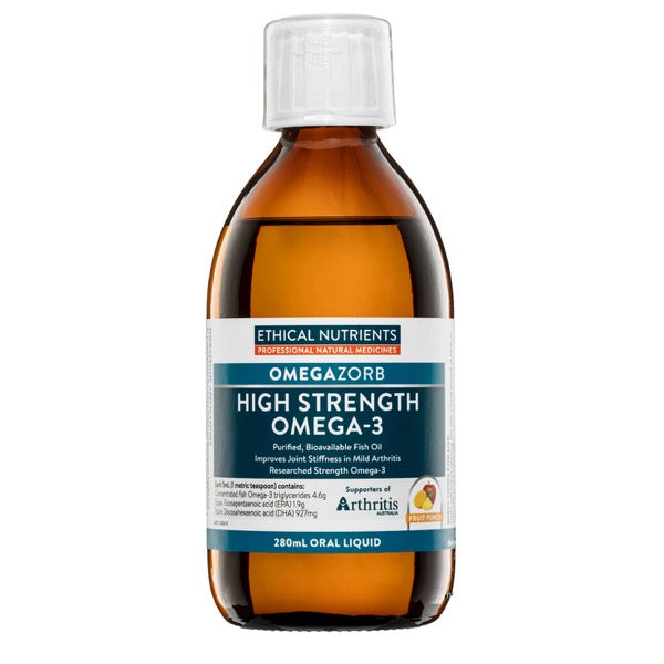 Ethical Nutrients OMEGAZORB High Strength Omega-3 Liquid Fruit Punch 280mL