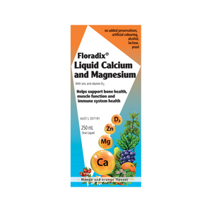 Floradix Liquid Calcium and Magnesium 250ml 10% off RRP at HealthMasters Floradix