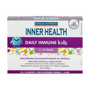 Inner Health Daily Immune Kids 30x1g Sachets 20caps 20% off RRP at HealthMasters