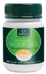 Lifestream V-Omega 3 (100% Plant DHA EPA and Vit D3) 45vc | HealthMasters