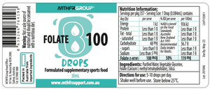 MTHFR Group Folate B 100mcg (Methyl) 10% off RRP at HealthMasters MTHDR Group Label
