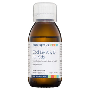 Metagenics Cod Liv A & D For Kids 100mL 10% off RRP | HealthMasters Metagenics