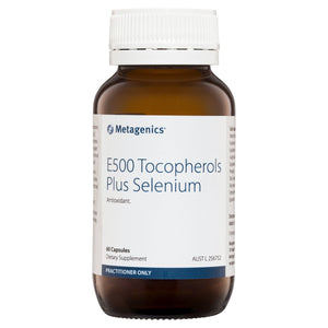 Metagenics E500 Tocopherols Plus Selenium 10% off RRP | HealthMasters Metagenics