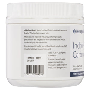 Metagenics Indole-3-Carbinol 126g  10% off RRP | HealthMasters Metagenics Information