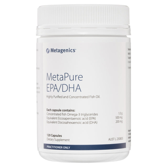 Metagenics MetaPure EPA/DHA Fish Oil Omega-3 120 capsules