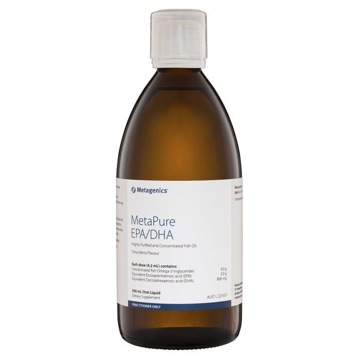 Metagenics MetaPure EPA/DHA Fish Oil Omega-3 500ml liquid Citrus Berry